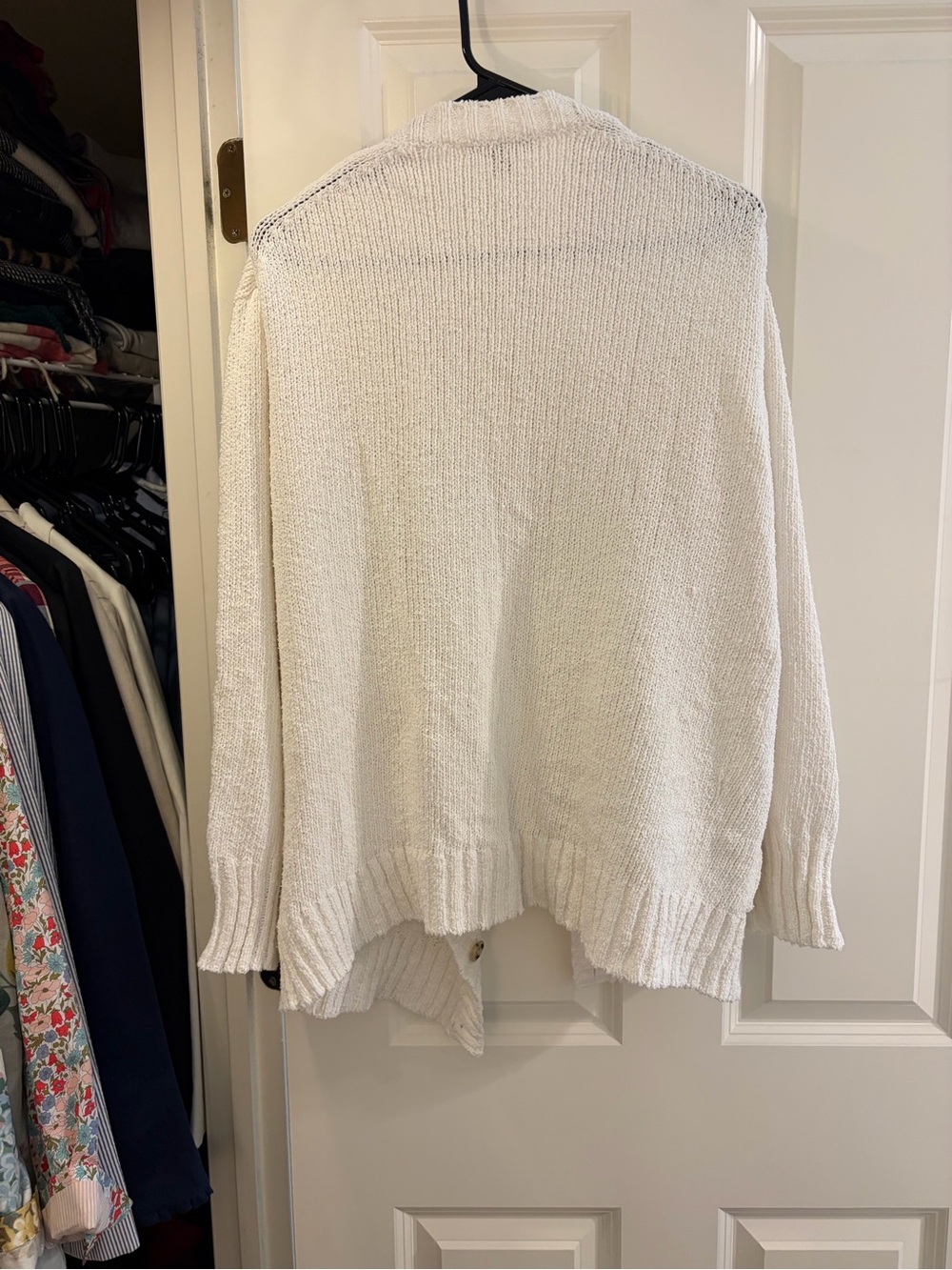 J. Crew White V-Neck Button Front Cardigan - Picture 3 of 5